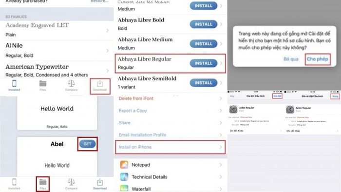 Thay đổi phông chữ iPhone bằng ứng dụng bên ngoài