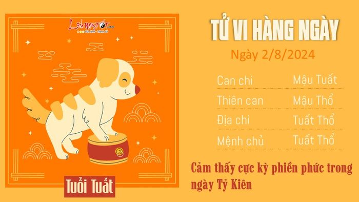Tử vi hàng ngày 2/8/2024 của 12 con giáp - tuổi Tuất