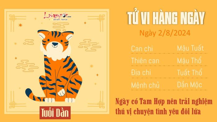 Tử vi hàng ngày 2/8/2024 của 12 con giáp - Tuổi Dần