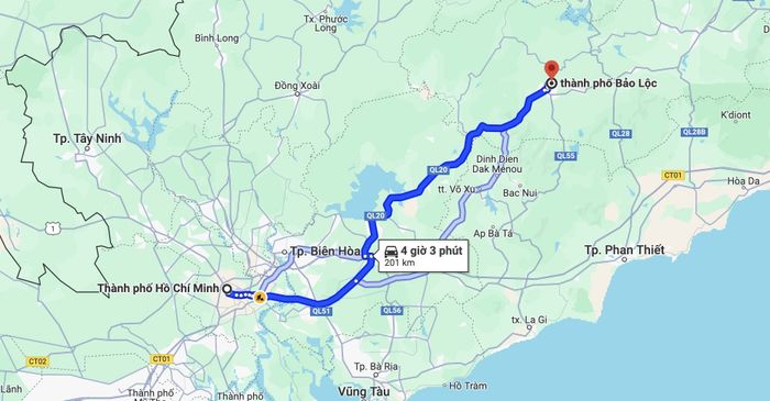 phương tiện di chuyển đến Bảo Lộc