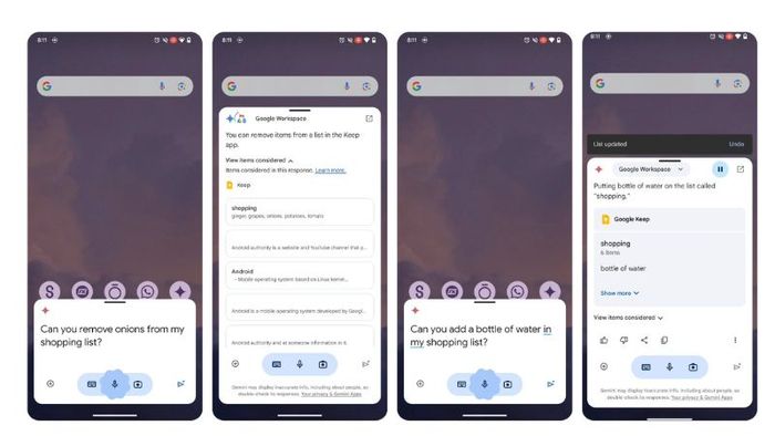 các tính năng mới cho Gemini