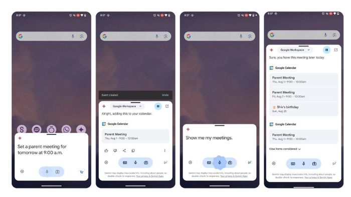 các tính năng mới cho Gemini
