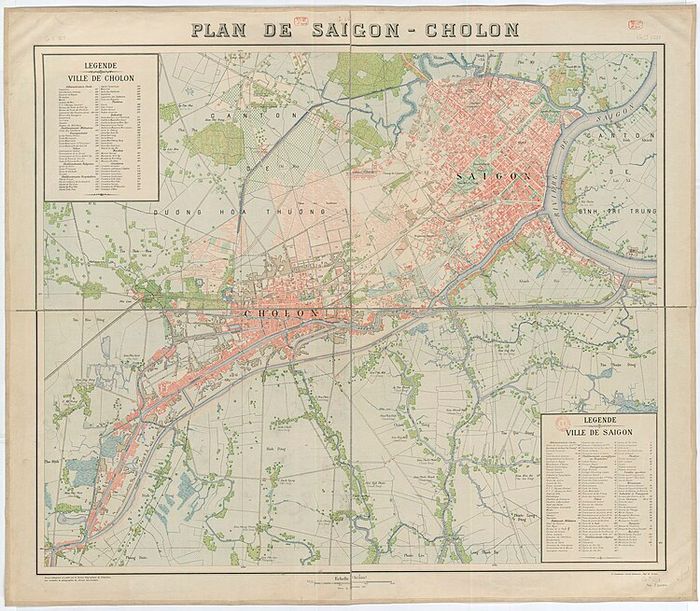 Đường Verdun trên bản đồ Sài Gòn và Chợ Lớn năm 1923