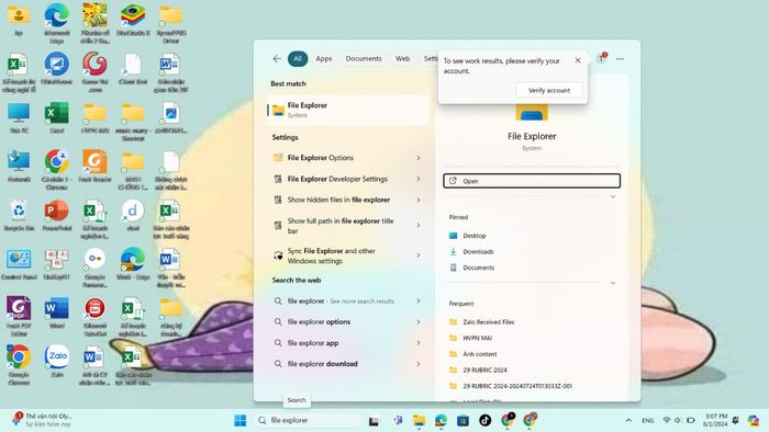 Hướng dẫn chi tiết để mở Windows Explorer bằng cách 1