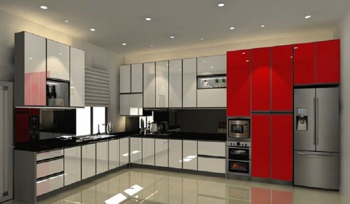 tủ bếp nhôm kính Thái Nguyên