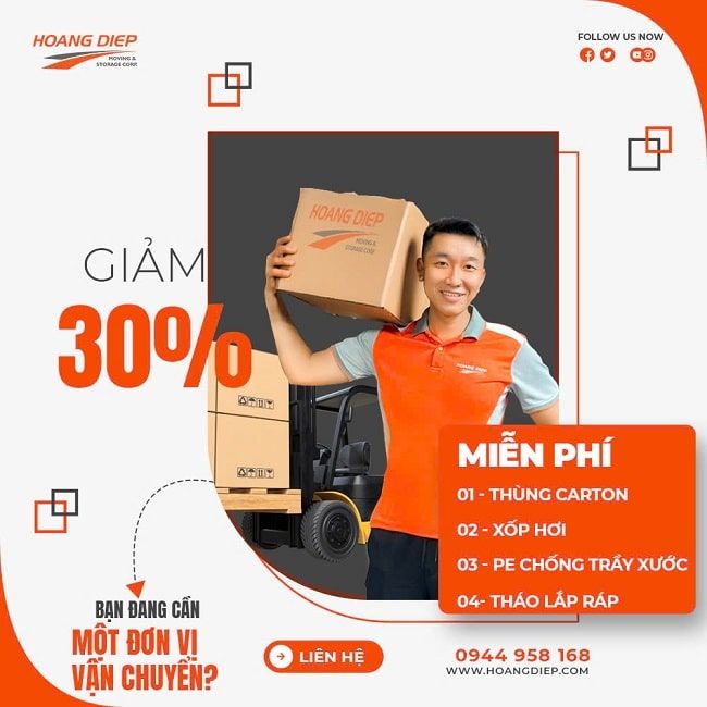 Dịch vụ của Vận Tải Hoàng Diệp cung cấp giải pháp chuyển văn phòng chuyên nghiệp và tận tâm.
