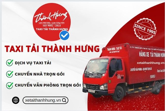 Banner của Taxi Tải Thành Hưng thể hiện sự chuyên nghiệp và đáng tin cậy dành cho từng khách hàng