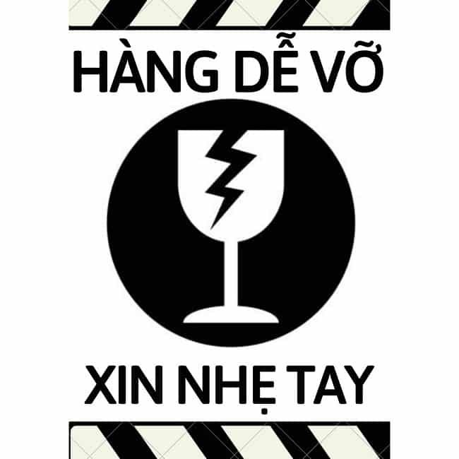 Biểu tượng để chỉ hàng hóa dễ vỡ và cần nhẹ tay