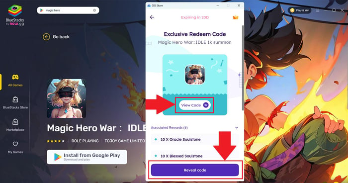 Danh sách giftcode độc quyền Magic Hero War dành cho người chơi BlueStacks