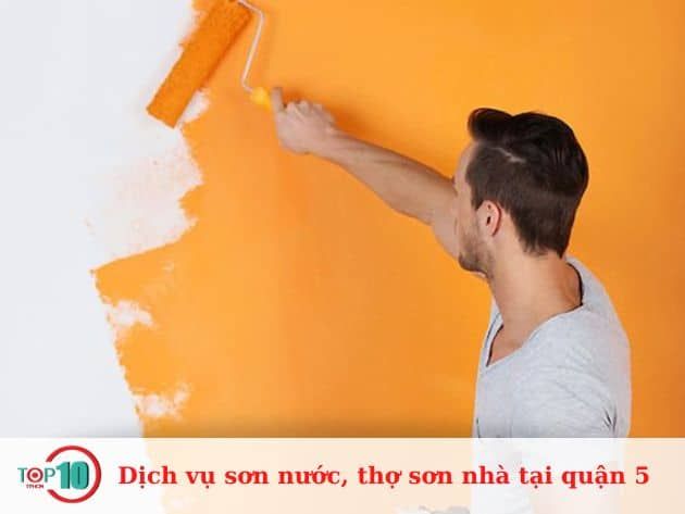 Dịch vụ sơn nước, thợ sơn nhà tại quận 5