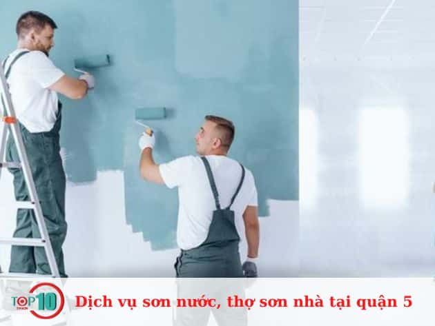 Dịch vụ sơn nước, thợ sơn nhà tại quận 5