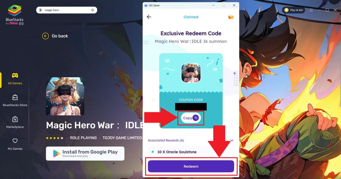 Danh sách giftcode độc quyền Magic Hero War dành cho người chơi BlueStacks