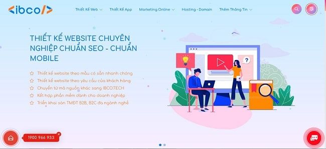 Dịch vụ thiết kế website của IBCO