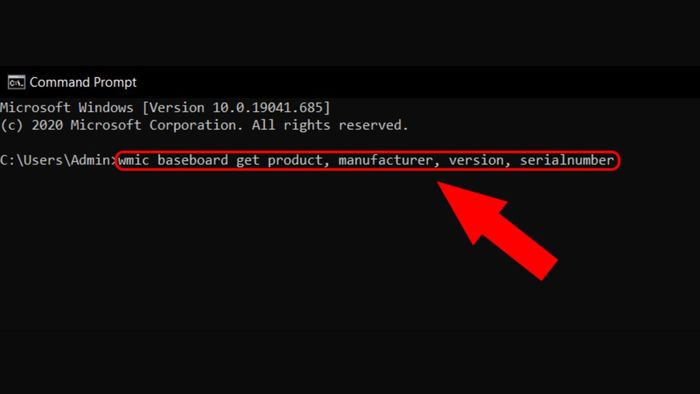 Hướng dẫn kiểm tra bo mạch chủ qua lệnh trong Command Prompt - Bước 2