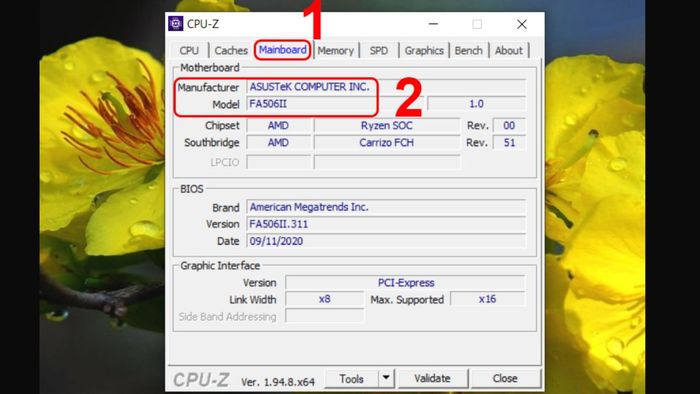 Hướng dẫn kiểm tra main máy tính bằng phần mềm CPU-Z - Bước 5
