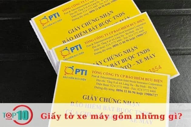 Giấy bảo hiểm trách nhiệm dân sự của chủ xe máy | Nguồn: Internet