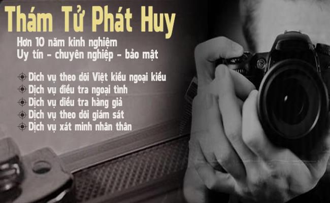 dịch vụ thám tử tphcm- Thám tử phát huy