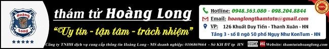 Dịch vụ thám tử Hoàng Long