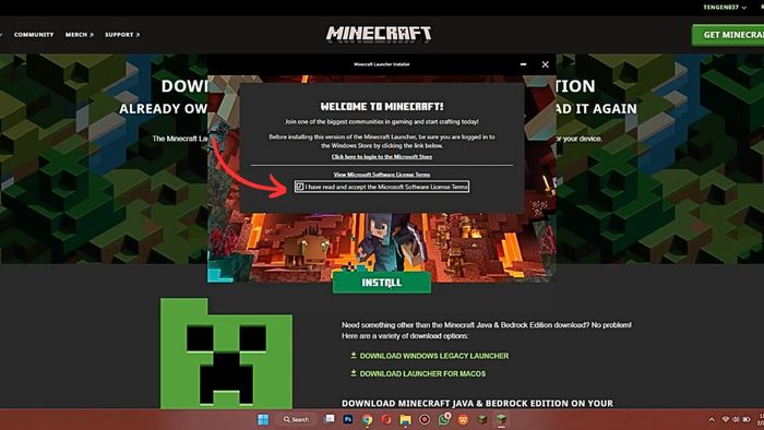 Hướng dẫn tải Minecraft 1.20.40 chính thức Tiếng Việt - Bước 4