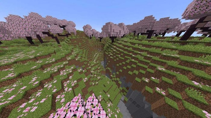 Rừng anh đào là điểm nhấn của Minecraft 1.20.15