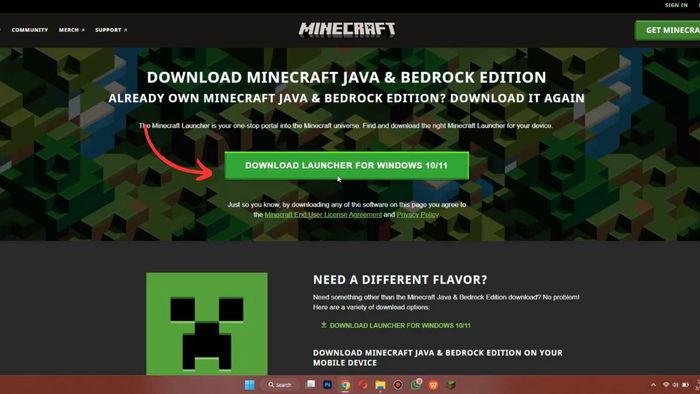 Hướng dẫn tải Minecraft 1.20.40 chính thức Tiếng Việt - Bước 3