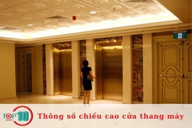 Kích thước chiều cao cửa thang máy trong chung cư| Nguồn: Internet