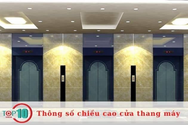 Chiều cao cửa thang máy được mô tả chi tiết nhất