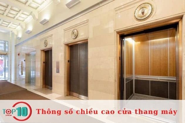 Kích thước chiều cao cửa thang máy khách sạn| Nguồn: Internet