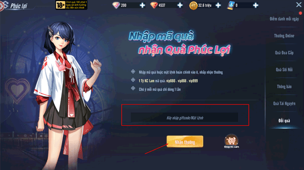 Danh sách giftcode Mã Tiến Hóa:X - Gzone chúc mừng sự ra mắt của game