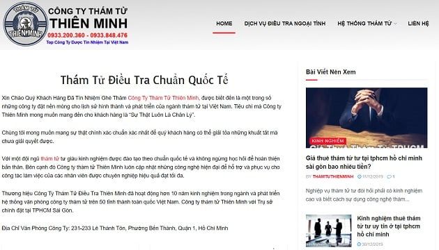 Công ty thám tử Biên Hòa - Thiên Minh