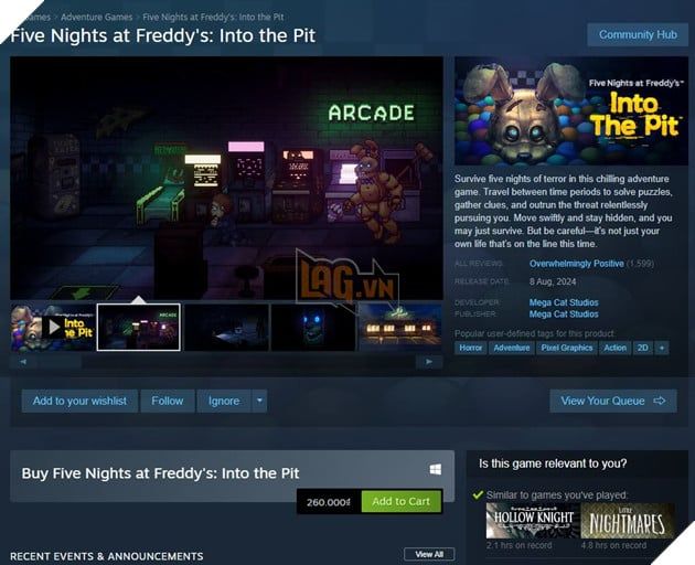 Game Five Nights at Freddy's Mới Được Phát Hành Sớm Dưới Dạng Early Access Trên Steam 2