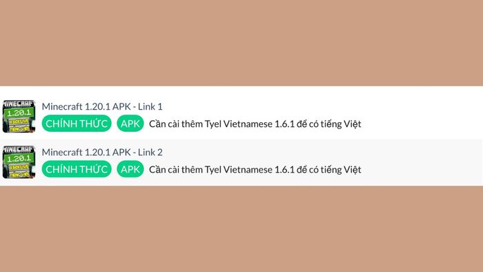 Hướng dẫn tải Minecraft 1.20.1 bản Tiếng Việt miễn phí – bước 1