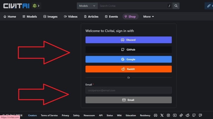 Hướng dẫn đăng ký tài khoản Civitai AI - bước 3