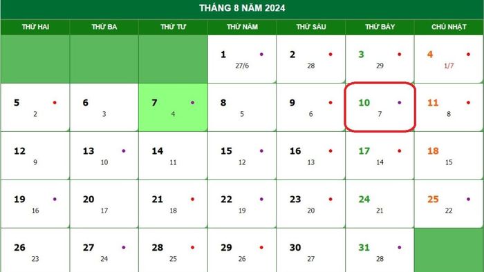 Ngày Lễ Thất Tịch 2024 rơi vào ngày 10 tháng 8 theo dương lịch