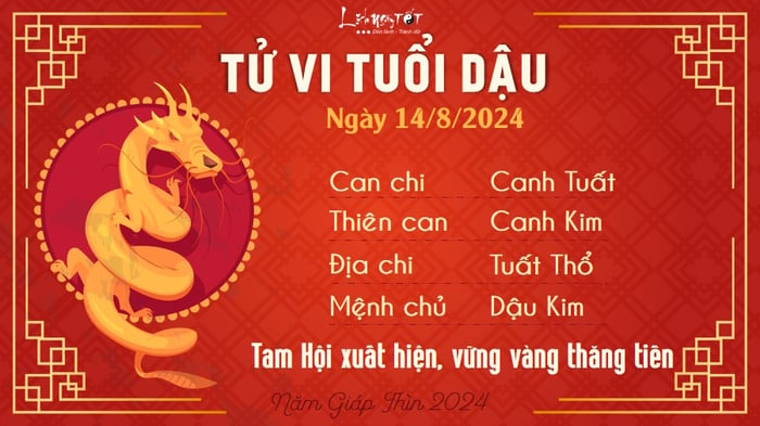 Tử vi hàng ngày 14/8/2024 - Dậu