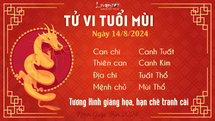 Tử vi hàng ngày 14/8/2024 - Mùi