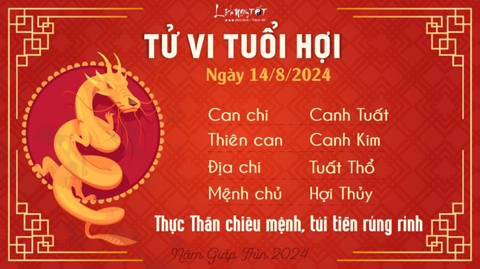 Tử vi hàng ngày 14/8/2024 - Hợi