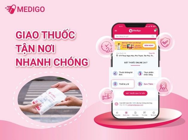 Medigo là ứng dụng mua thuốc trực tuyến 24/7