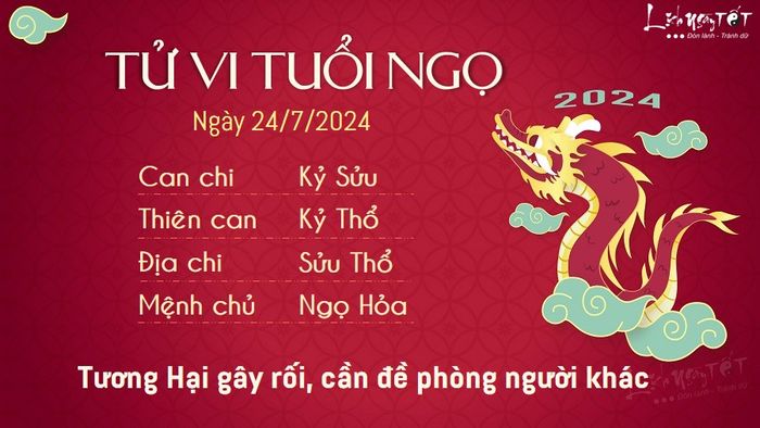 Tử vi hàng ngày 24/7/2024 - Tuổi Ngọ