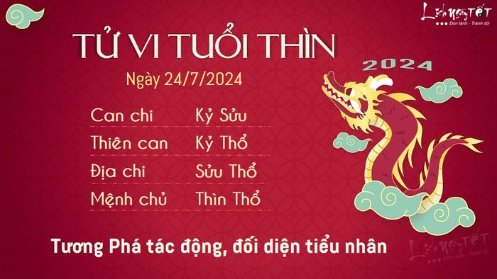 Tử vi hàng ngày 24/7/2024 - Tuổi Thìn