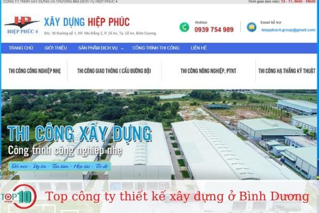 Công Ty TNHH Xây Dựng Và Thương Mại Dịch Vụ Hiệp Phúc 4