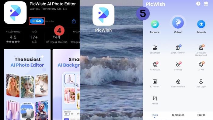 Hướng dẫn tải PicWish trên iOS – Bước 4