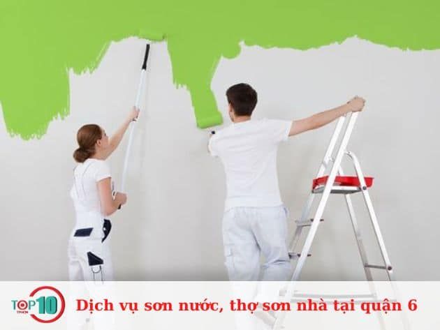 Dịch vụ sơn nước, thợ sơn nhà tại Quận 6