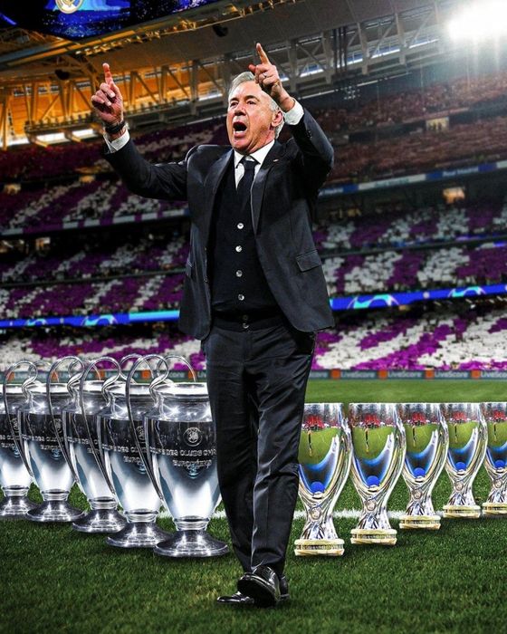 Carlo Ancelotti là huấn luyện viên có số cúp nhiều nhất trong lịch sử Real Madrid 513343