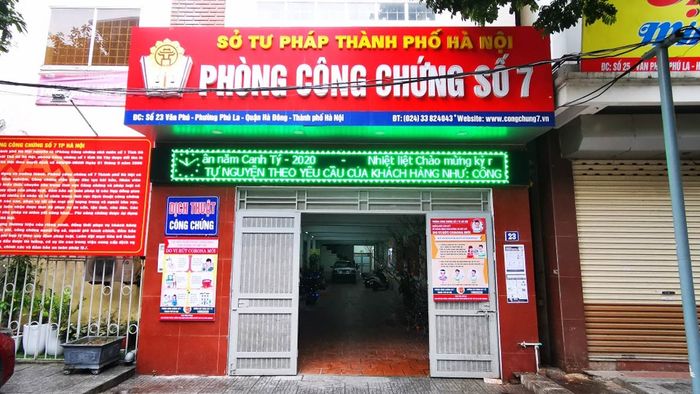 Địa chỉ văn phòng công chứng gần đây 8