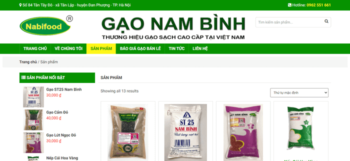 Đại lý gạo tại Hà Nội - Gạo Nam Bình