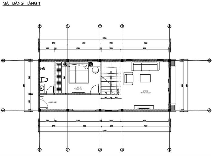 Nhà phố 3 tầng