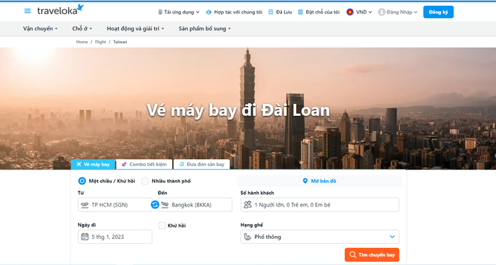 Đặt vé máy bay từ Việt Nam đến Đài Loan 