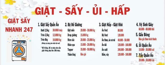 Cửa Hàng Giặt Sấy Nhanh 247