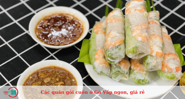 những quán gỏi cuốn ngon và giá hợp lý ở Gò Vấp